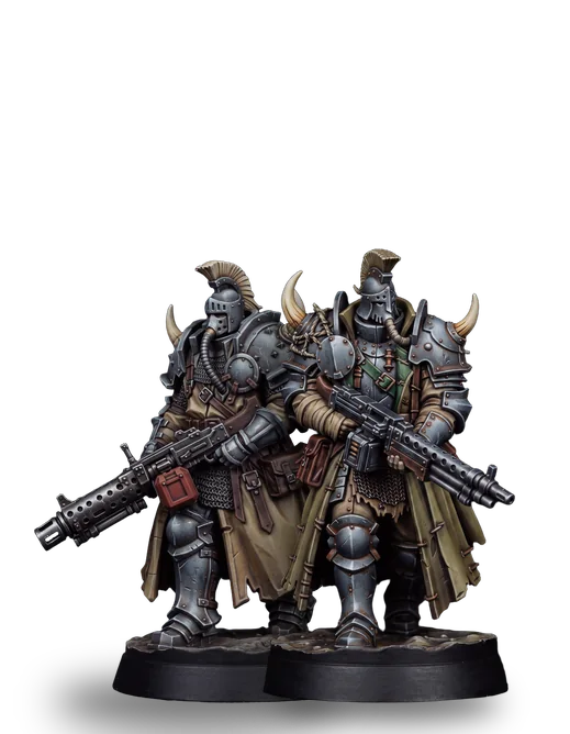 Consecrated Heavy Infantry, 2 painted sculpts