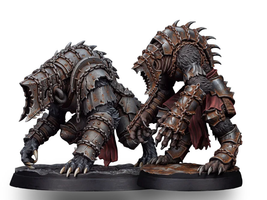 Hellhound Assault Beast, 2 painted sculpts